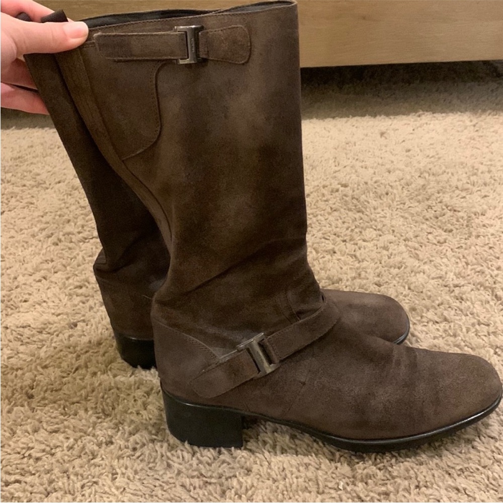 Woman Brown Suede Boots - Picture 4 of 15